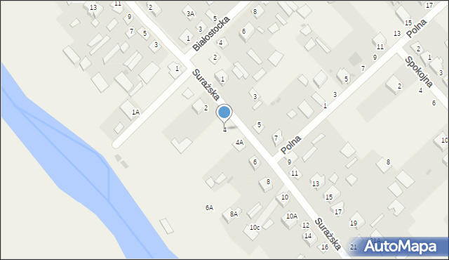 Uhowo, Surażska, 4, mapa Uhowo