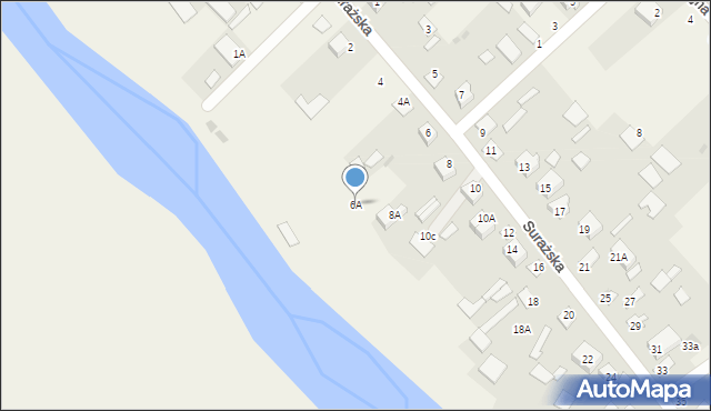 Uhowo, Surażska, 6A, mapa Uhowo