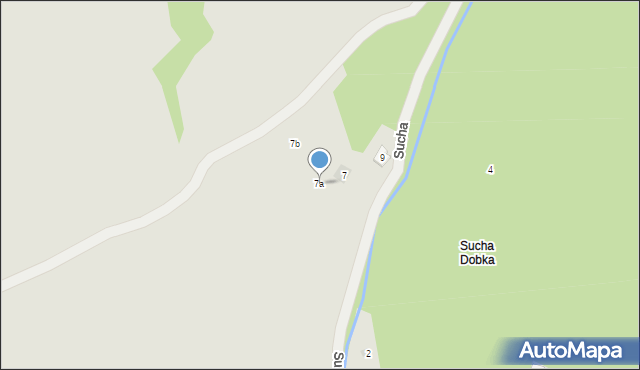 Ustroń, Sucha, 7a, mapa Ustroń