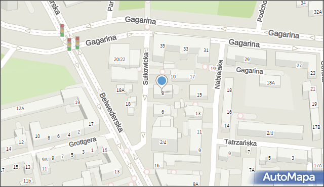 Warszawa, Sułkowicka, 8, mapa Warszawy