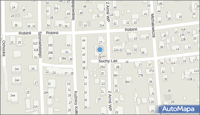 Warszawa, Suchy Las, 24, mapa Warszawy