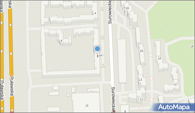 Warszawa, Surowieckiego Wawrzyńca, 8, mapa Warszawy