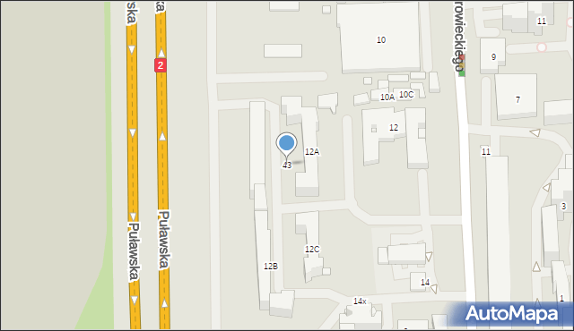 Warszawa, Surowieckiego Wawrzyńca, 43, mapa Warszawy