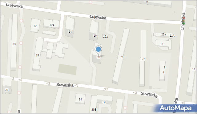 Warszawa, Suwalska, 31, mapa Warszawy