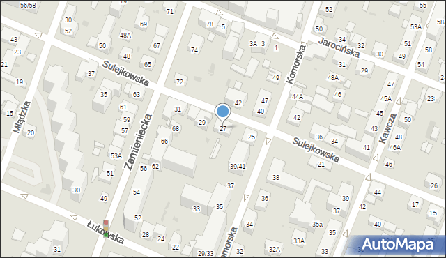 Warszawa, Sulejkowska, 27, mapa Warszawy