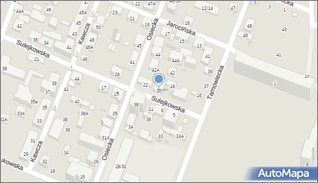 Warszawa, Sulejkowska, 20, mapa Warszawy