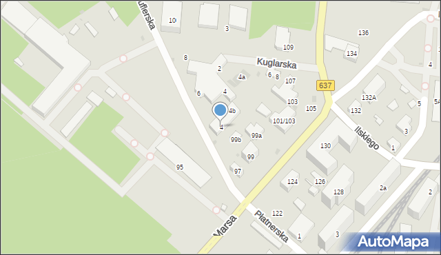 Warszawa, Suflerska, 4, mapa Warszawy