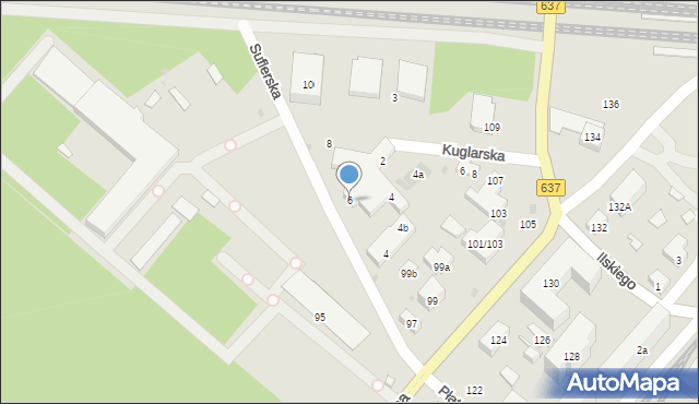 Warszawa, Suflerska, 6, mapa Warszawy