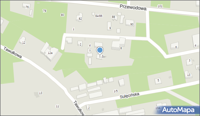 Warszawa, Sulęcińska, 7, mapa Warszawy