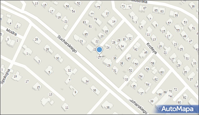 Wejherowo, Sucharskiego Henryka, mjr., 27, mapa Wejherowo