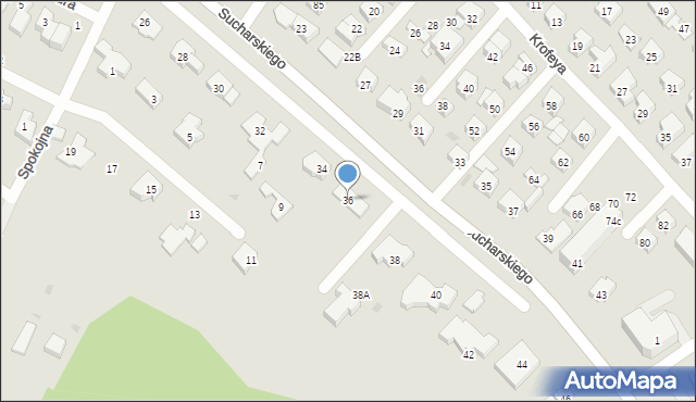 Wejherowo, Sucharskiego Henryka, mjr., 36, mapa Wejherowo