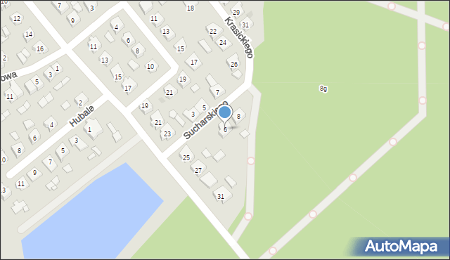 Wieleń, Sucharskiego Henryka, mjr., 6, mapa Wieleń