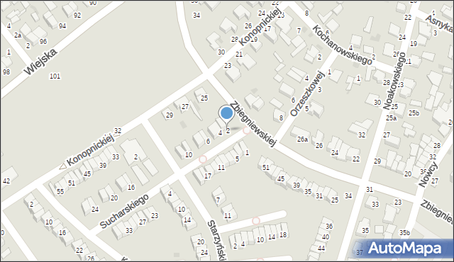 Włocławek, Sucharskiego Henryka, mjr., 2, mapa Włocławka