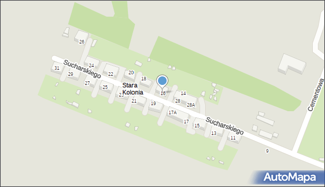 Wojkowice, Sucharskiego Henryka, mjr., 16, mapa Wojkowice
