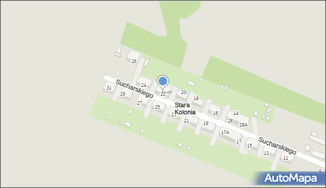 Wojkowice, Sucharskiego Henryka, mjr., 22, mapa Wojkowice