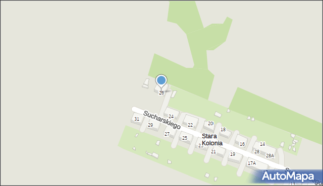 Wojkowice, Sucharskiego Henryka, mjr., 26, mapa Wojkowice