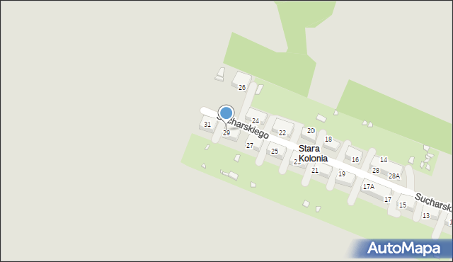 Wojkowice, Sucharskiego Henryka, mjr., 29, mapa Wojkowice