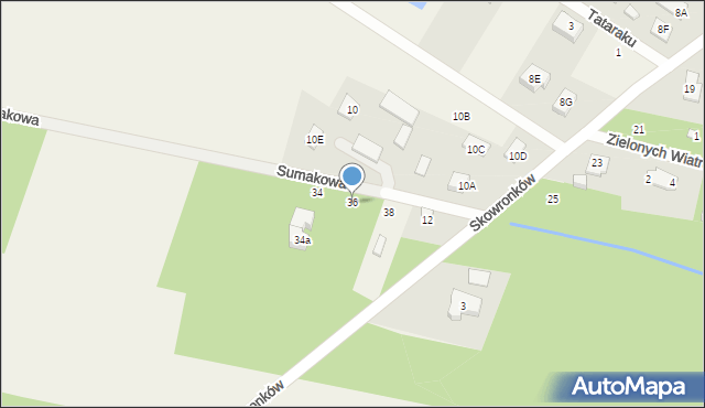Wólka Pracka, Sumakowa, 36, mapa Wólka Pracka