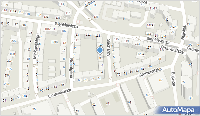 Wrocław, Suchardy Edwarda, 6, mapa Wrocławia