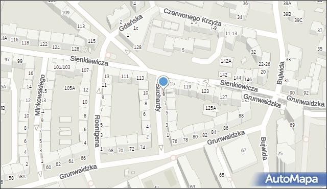 Wrocław, Suchardy Edwarda, 9, mapa Wrocławia