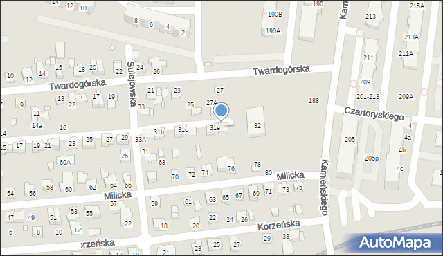 Wrocław, Sulejowska, 31f, mapa Wrocławia