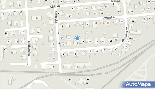 Wrocław, Sulejowska, 6, mapa Wrocławia