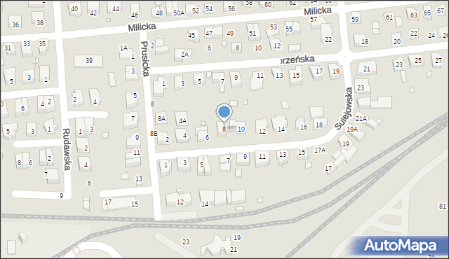 Wrocław, Sulejowska, 8, mapa Wrocławia