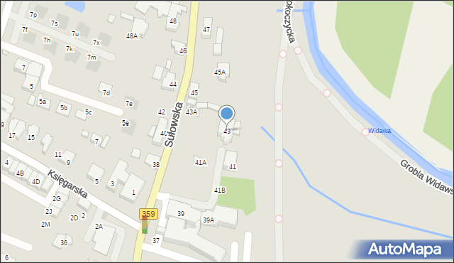 Wrocław, Sułowska, 43, mapa Wrocławia