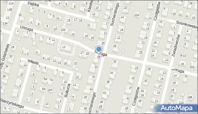 Wrocław, Sucharskiego Henryka, mjr., 29, mapa Wrocławia