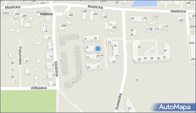 Wrocław, Suwalska, 23, mapa Wrocławia