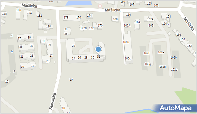 Wrocław, Suwalska, 32, mapa Wrocławia