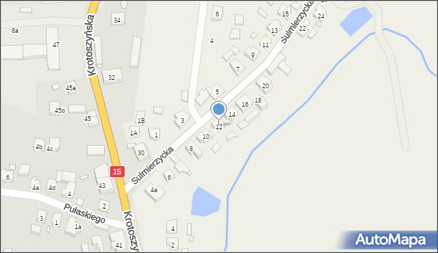 Wszewilki, Sulmierzycka, 12, mapa Wszewilki