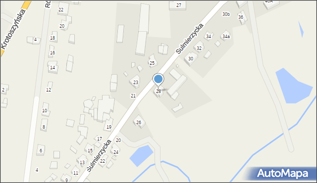 Wszewilki, Sulmierzycka, 28, mapa Wszewilki