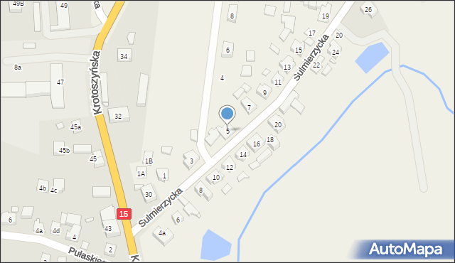 Wszewilki, Sulmierzycka, 5, mapa Wszewilki