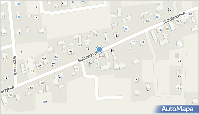 Wszewilki, Sulmierzycka, 78, mapa Wszewilki