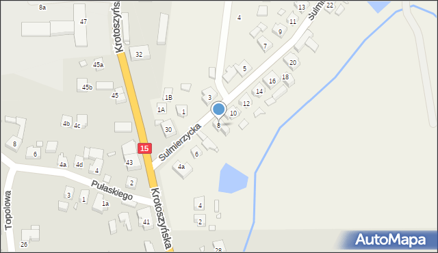 Wszewilki, Sulmierzycka, 8, mapa Wszewilki