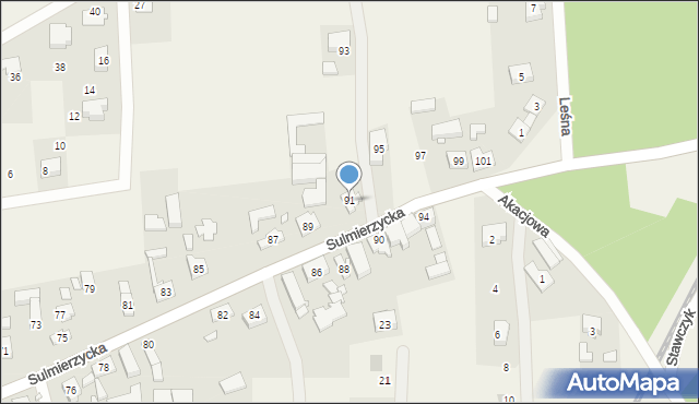 Wszewilki, Sulmierzycka, 91, mapa Wszewilki