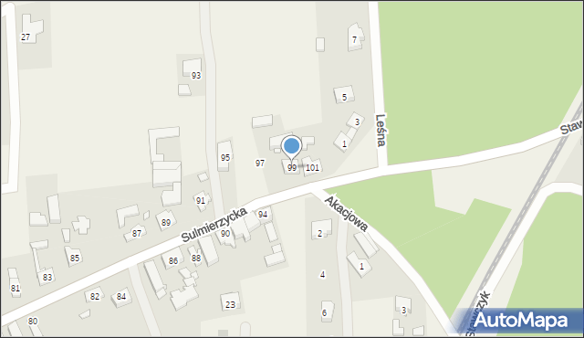 Wszewilki, Sulmierzycka, 99, mapa Wszewilki