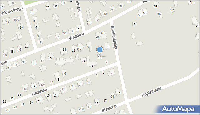 Wysokie Mazowieckie, Sucharskiego Henryka, mjr., 2A, mapa Wysokie Mazowieckie