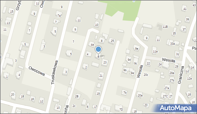 Zagościniec, Sucha, 6, mapa Zagościniec