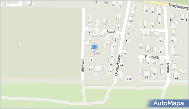 Zawiercie, Surowa, 7, mapa Zawiercie