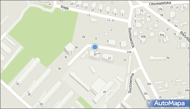 Zgierz, Suchowolca Stanisława, ks., 14, mapa Zgierz