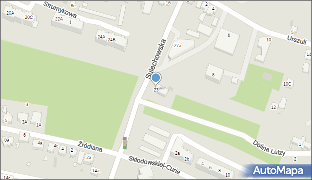 Zielona Góra, Sulechowska, 23, mapa Zielona Góra