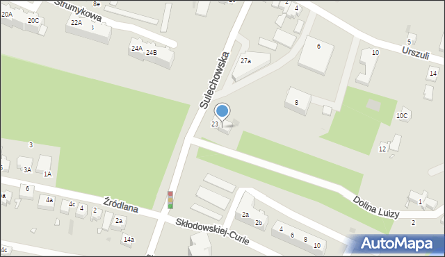 Zielona Góra, Sulechowska, 25, mapa Zielona Góra