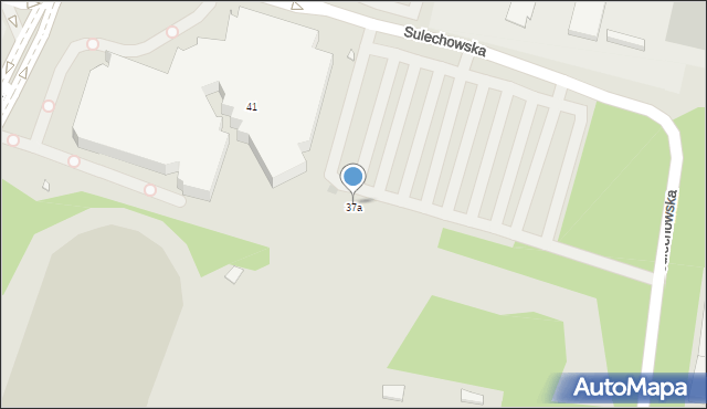 Zielona Góra, Sulechowska, 37a, mapa Zielona Góra