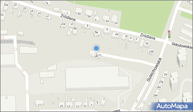 Zielona Góra, Sulechowska, 14c, mapa Zielona Góra