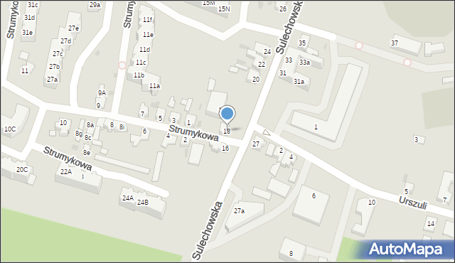 Zielona Góra, Sulechowska, 18, mapa Zielona Góra