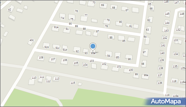 Zielona Góra, Sucha, 93a, mapa Zielona Góra