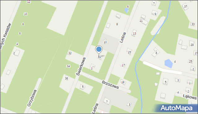 Adamów-Wieś, Świerkowa, 31, mapa Adamów-Wieś