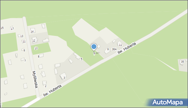 Adelin, św. Huberta, 7, mapa Adelin